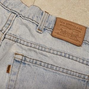 VTG 80s Levis Brown Copper Tab‎ Mens 36x29 Light Wash Blue Denim Jeans USA